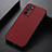 Custodia Lusso Pelle Cover B05H per Oppo A16 Rosso