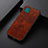 Custodia Lusso Pelle Cover B05H per Samsung Galaxy A22s 5G Rosso