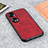 Custodia Lusso Pelle Cover B08H per Huawei Honor 70 5G Rosso