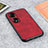 Custodia Lusso Pelle Cover B08H per Huawei Honor 70 Pro 5G Rosso