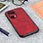 Custodia Lusso Pelle Cover B08H per Oppo Find X5 Pro 5G Rosso