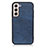Custodia Lusso Pelle Cover B08H per Samsung Galaxy S21 FE 5G Blu