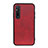 Custodia Lusso Pelle Cover B08H per Sony Xperia 1 V Rosso