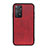 Custodia Lusso Pelle Cover B08H per Xiaomi Redmi Note 11 Pro 4G Rosso