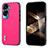 Custodia Lusso Pelle Cover BH1 per Huawei Honor 90 Lite 5G Rosa Caldo