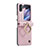 Custodia Lusso Pelle Cover C01S per Oppo Find N2 Flip 5G Oro Rosa