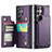 Custodia Lusso Pelle Cover C01S per Samsung Galaxy S24 Ultra 5G Viola