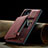 Custodia Lusso Pelle Cover C02S per Samsung Galaxy S21 Ultra 5G Rosso