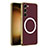 Custodia Lusso Pelle Cover con Mag-Safe Magnetic AC1 per Samsung Galaxy S21 5G Rosso