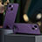 Custodia Lusso Pelle Cover con Mag-Safe Magnetic LD1 per Apple iPhone 14 Viola