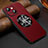 Custodia Lusso Pelle Cover con Mag-Safe Magnetic LD2 per Apple iPhone 13 Rosso