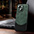 Custodia Lusso Pelle Cover con Mag-Safe Magnetic LD4 per Apple iPhone 14 Verde