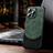 Custodia Lusso Pelle Cover con Mag-Safe Magnetic LD4 per Apple iPhone 15 Pro Max Verde