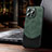 Custodia Lusso Pelle Cover con Mag-Safe Magnetic LD4 per Apple iPhone 15 Pro Verde