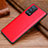 Custodia Lusso Pelle Cover DL1 per Oppo Reno6 Pro 5G Rosso