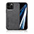 Custodia Lusso Pelle Cover DY1 per Apple iPhone 12 Pro Max Nero