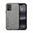 Custodia Lusso Pelle Cover DY1 per Oppo F19 Pro Grigio