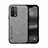 Custodia Lusso Pelle Cover DY1 per Oppo F19s Grigio