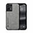 Custodia Lusso Pelle Cover DY1 per Oppo Reno9 Pro 5G Grigio