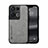 Custodia Lusso Pelle Cover DY1 per Oppo Reno9 Pro+ Plus 5G Grigio