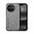 Custodia Lusso Pelle Cover DY1 per Vivo X90 Pro 5G Grigio