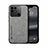 Custodia Lusso Pelle Cover DY1 per Xiaomi Redmi 10 India Grigio