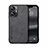 Custodia Lusso Pelle Cover DY2 per Realme C55 Nero