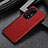 Custodia Lusso Pelle Cover GS1 per Huawei P50 Rosso