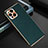 Custodia Lusso Pelle Cover GS1 per Oppo Find X3 5G Verde