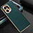 Custodia Lusso Pelle Cover GS1 per Oppo Find X5 5G Verde