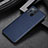 Custodia Lusso Pelle Cover GS2 per Oppo Find X3 Pro 5G Blu