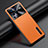 Custodia Lusso Pelle Cover JB3 per Vivo X80 Pro 5G Arancione