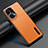 Custodia Lusso Pelle Cover JB4 per Oppo Find X5 5G Arancione