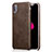 Custodia Lusso Pelle Cover L01 per Apple iPhone X Marrone