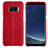 Custodia Lusso Pelle Cover L01 per Samsung Galaxy S8 Rosso