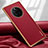 Custodia Lusso Pelle Cover LD1 per Huawei Mate 50 Rosso