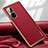 Custodia Lusso Pelle Cover LD1 per Huawei P50 Pro Rosso