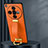 Custodia Lusso Pelle Cover LD2 per Oppo Find X7 Ultra 5G Arancione