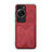 Custodia Lusso Pelle Cover MT4 per Huawei P60 Pro Rosso