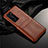 Custodia Lusso Pelle Cover N06 per Huawei P40 Pro Marrone Chiaro