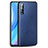 Custodia Lusso Pelle Cover per Huawei P smart S Blu