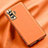 Custodia Lusso Pelle Cover per Xiaomi Poco F4 GT 5G Arancione