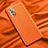 Custodia Lusso Pelle Cover QK1 per Xiaomi Redmi Note 10 5G Arancione