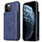 Custodia Lusso Pelle Cover R01 per Apple iPhone 12 Pro Blu