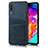 Custodia Lusso Pelle Cover R01 per Samsung Galaxy A70 Blu