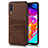 Custodia Lusso Pelle Cover R01 per Samsung Galaxy A70S Marrone