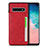 Custodia Lusso Pelle Cover R01 per Samsung Galaxy S10 5G Rosso