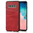 Custodia Lusso Pelle Cover R02 per Samsung Galaxy S10 Rosso