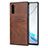 Custodia Lusso Pelle Cover R06 per Samsung Galaxy Note 10 Marrone