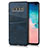 Custodia Lusso Pelle Cover R06 per Samsung Galaxy S10 Plus Blu